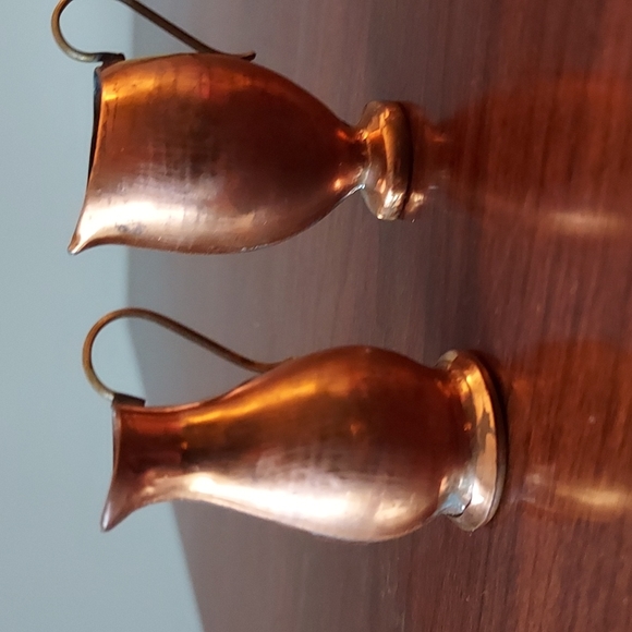 Mini Italian copper dollhouse decor cool copper water jugs with handle ITALY - Picture 6 of 6